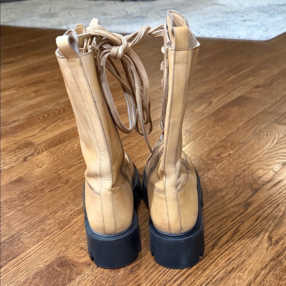 Free People Tan Combat & Moto Boots - Picture 3 of 3